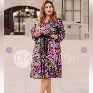 Shop DM Danica Floral Sequin Dress SZ Large